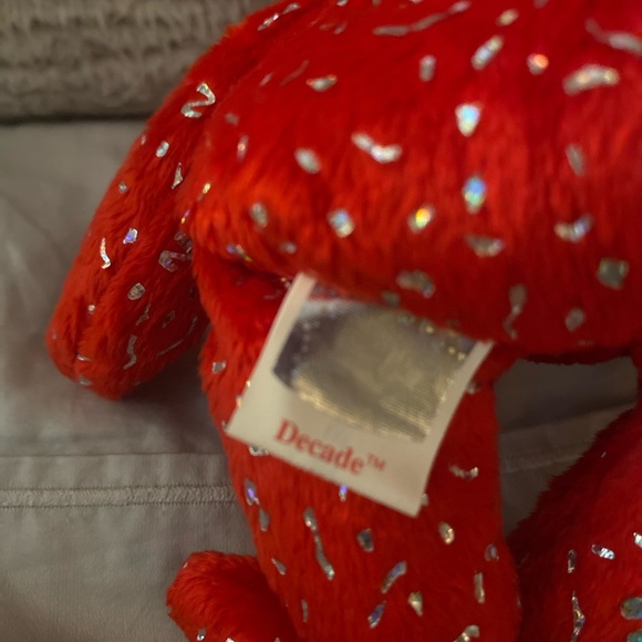 Ty Toys Ty Beanie Baby Decade Year Anniversary Red Bear Plush Toy